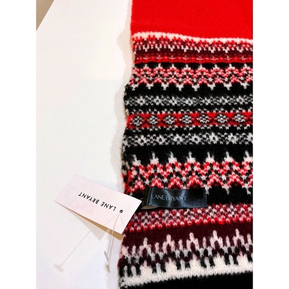 Cozy Fair Isle Knit Scarf | Warm Winter Accessory | Lane Bryant NWT - Picture 5 of 5